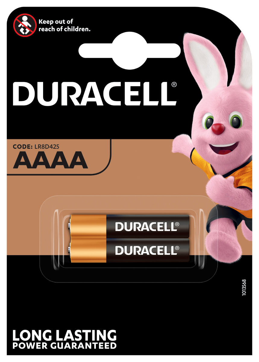 Patarei Duracell MX2500 AAAA 1,5V Alkaline pakk (pakis 2tk) (AAAA-size, MX2500, 25A, MN2500, E96)