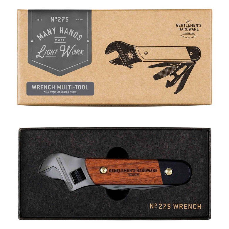 GENTLEMEN'S HARDWARE MUTRIVÕTI-MULTITÖÖRIIST, WOOD & TITANIUM FINISH