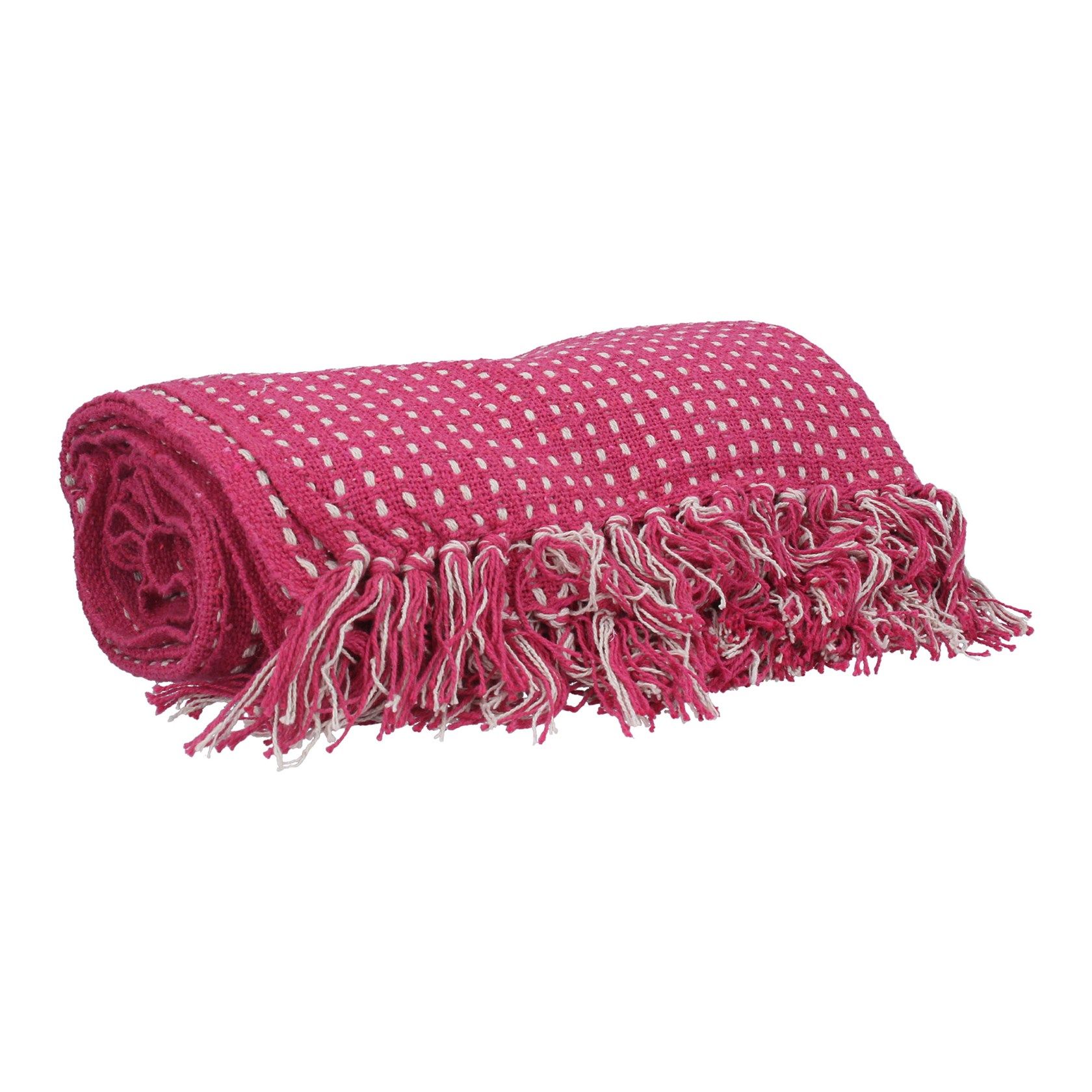 Pleed Woven Stab Stitch, hot pink, 150x125cm