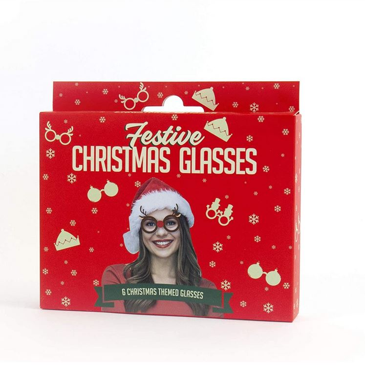 Paberist jõuluprillide komplekt Festive glasses, 6 paari