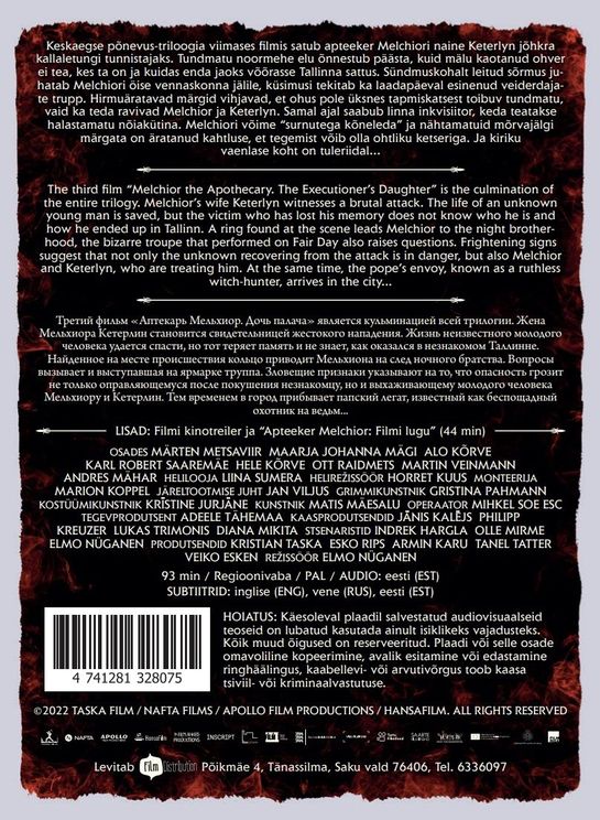Apteeker Melchior 3 Timuka tütar (2023) DVD