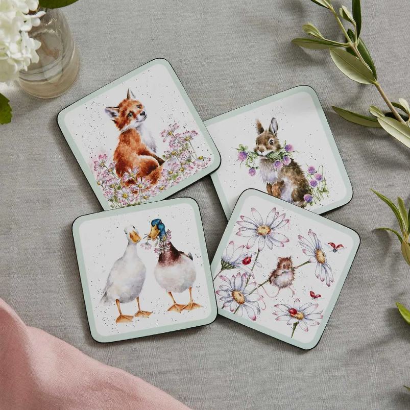 Wrendale klaasialused Wildflowers, 4tk