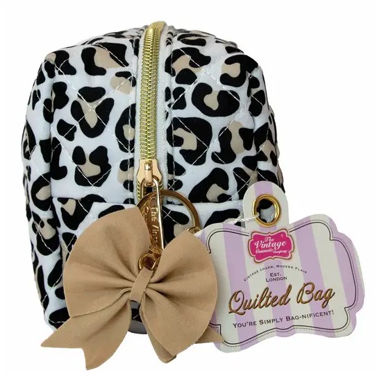 Vintage kosmeetikakott Leopard Print Loaf Cosmetic Bag
