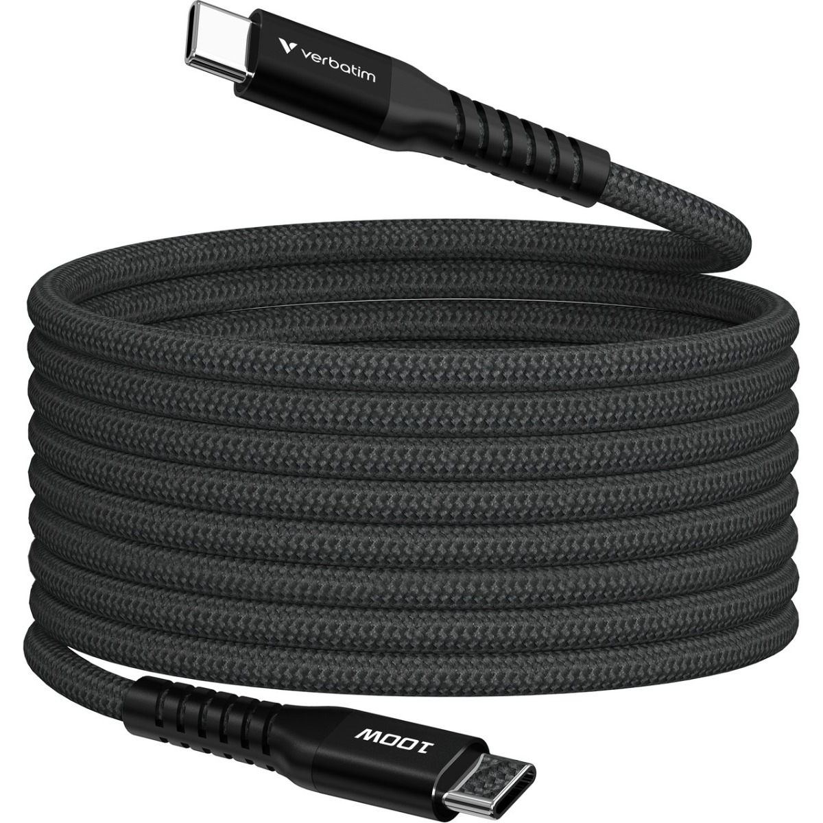 USB-kaabel USB-C USB-C 2.0m Verbatim Sync & Charge Magnetic, Must (PD3.0 ja QC3.0, laadimine kuni 100W, kiirus kuni 480Mbps)