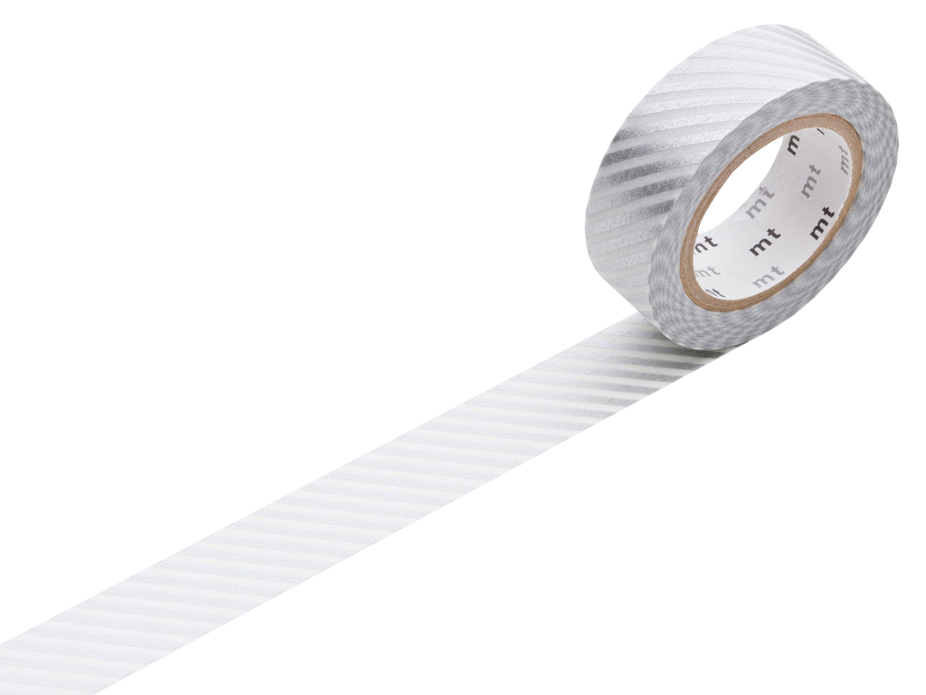 Washi teip Stripe Silver