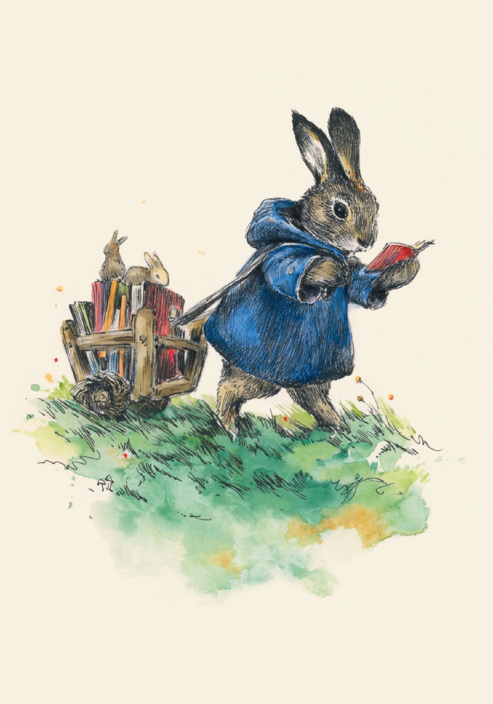 Õnnitluskaar Rabbit Pulling books