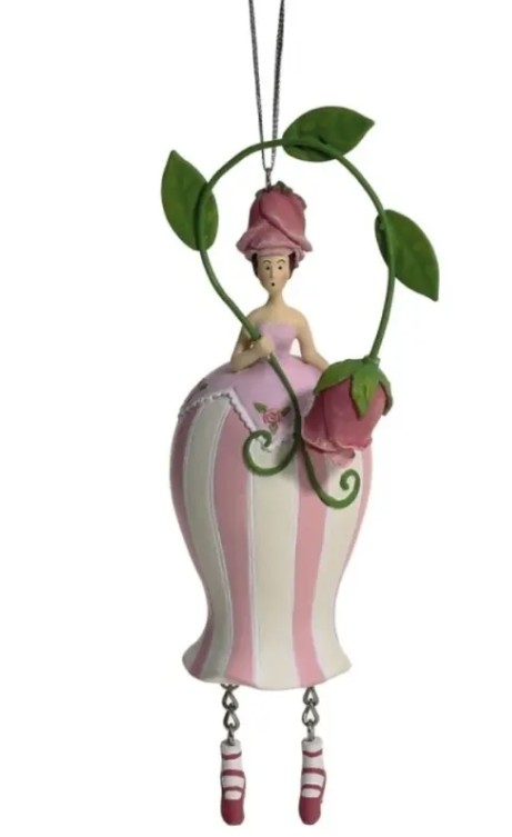 Rippuv kaunistus Flower Girl Rose, 14cm