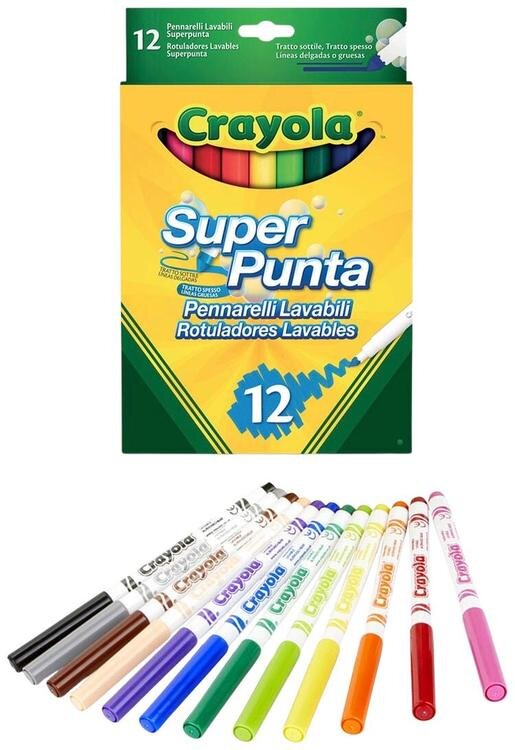 Crayola pestavad markerid 12tk