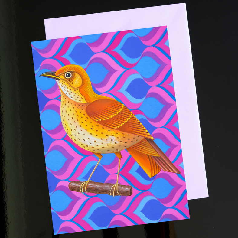 Õnnitluskaart Song thrush