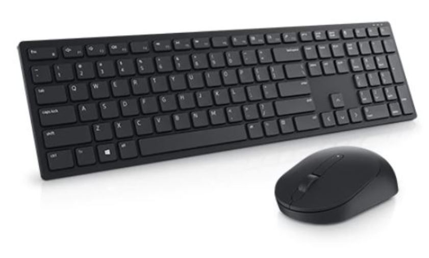 Klaviatuur+hiir Dell KM5221W Pro Wireless Keyboard and Mouse Estonian (QWERTY) Black/must 2.4GHz/Bluetooth5.0, 2xAAA 1xAA, madalad klahvid