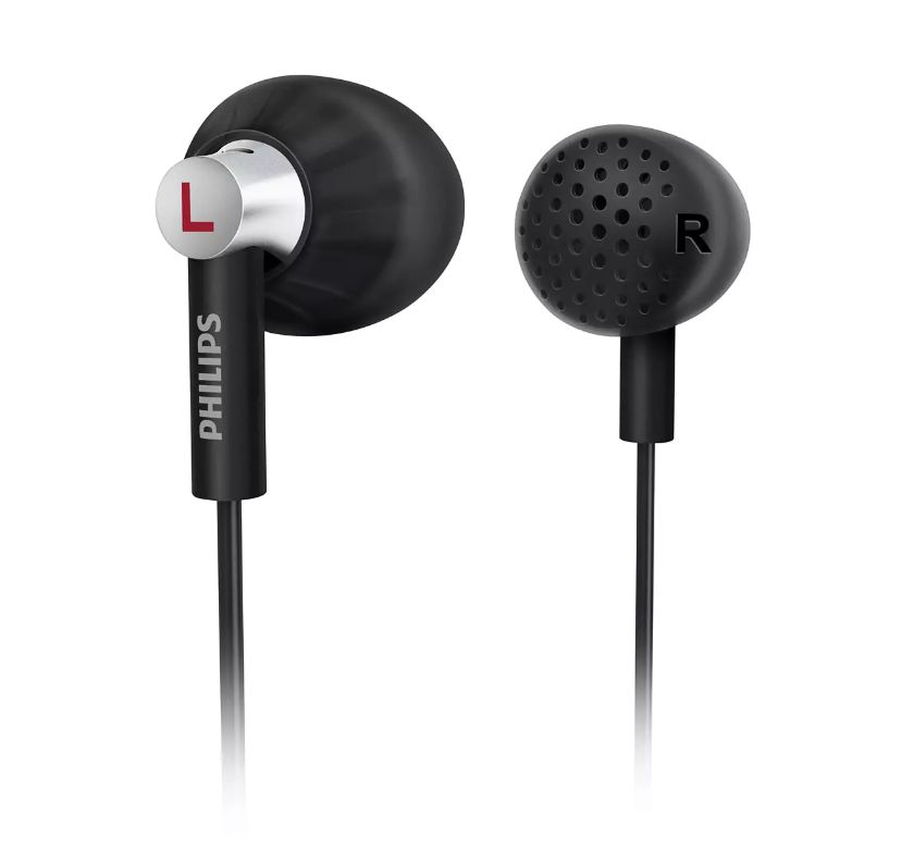 KÕRVAKLAPID PHILIPS SHE4600 MUST NÖÖPKÕRVAKLAPID 15MM 1,2M KULLATUD PISTIK 18–22000HZ 32OOMI