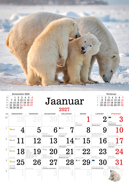 Kalender Loomabeebid 2027