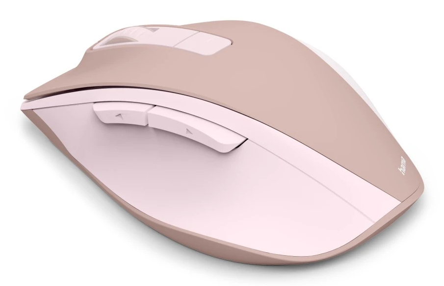 Hiir Hama WM-500 6-nupuga juhtmevaba, 800-1600dpi, roosa, Wireless 2.4GHz, Li-ion aku, USB-C