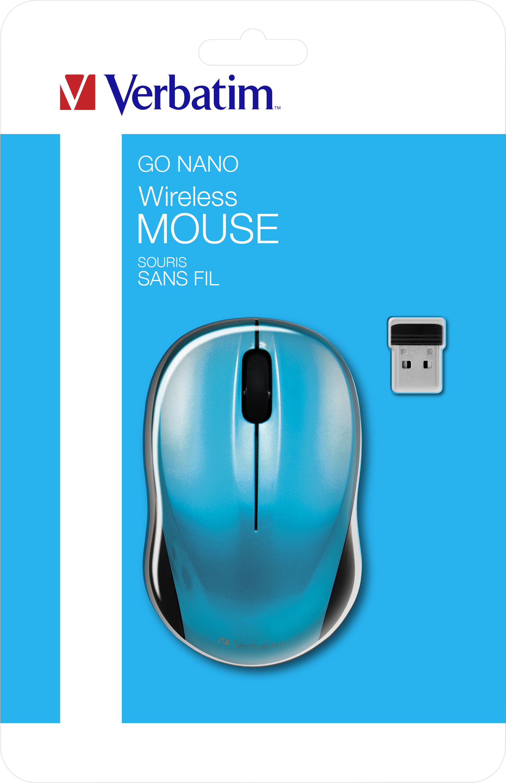 Hiir Verbatim Go Nano Wireless Mouse Blue/sinine juhtmevaba 3-nuppu, 1600dpi, 2xAAA