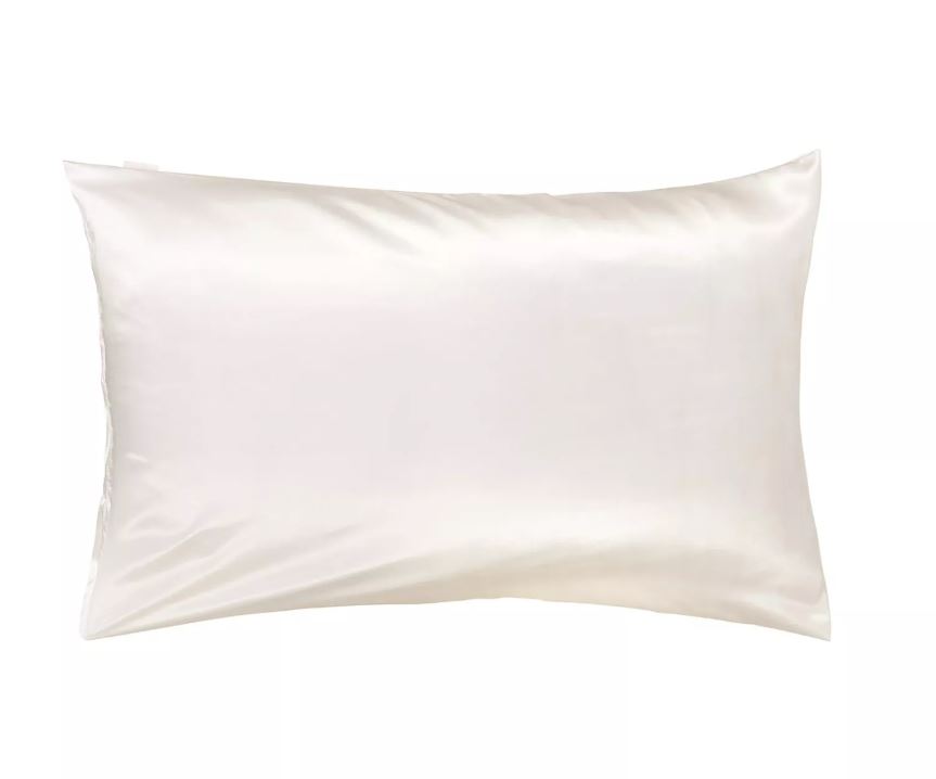 Danielle padjapüür: Simply Slouch, White Satin, 50x75cm