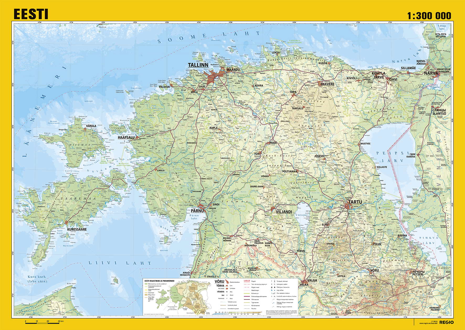 EESTI ÜLDGEOGRAAFILINE SEINAKAART