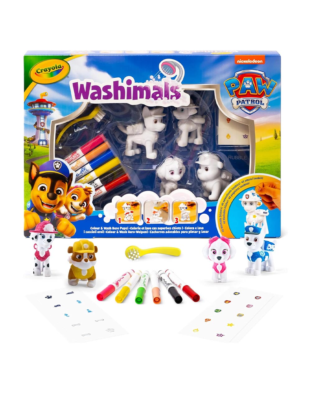 Washimals Käpapatrullid pestavate kleebistega