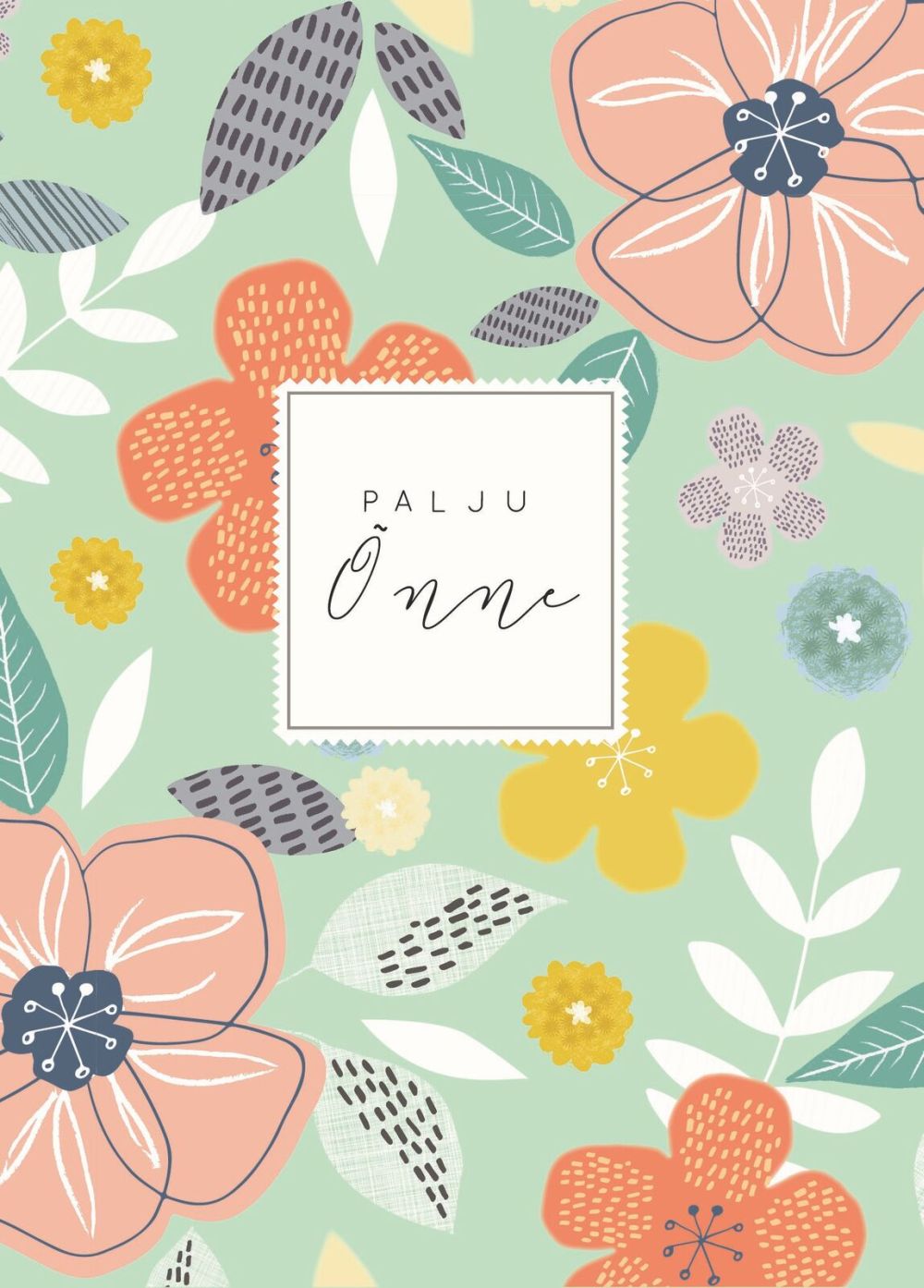 KUKU KAART LD LIGHT GREEN FLORALS