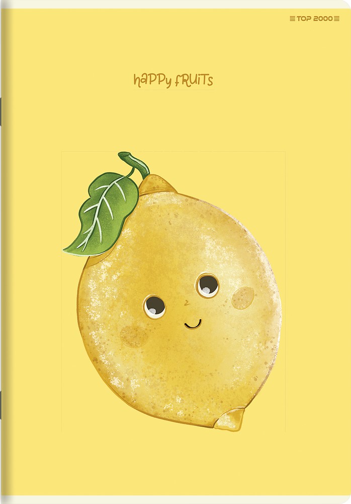 Kaustik A5 32l, 5x5 ruut, Happy Fruits, assortii, TOP-2000