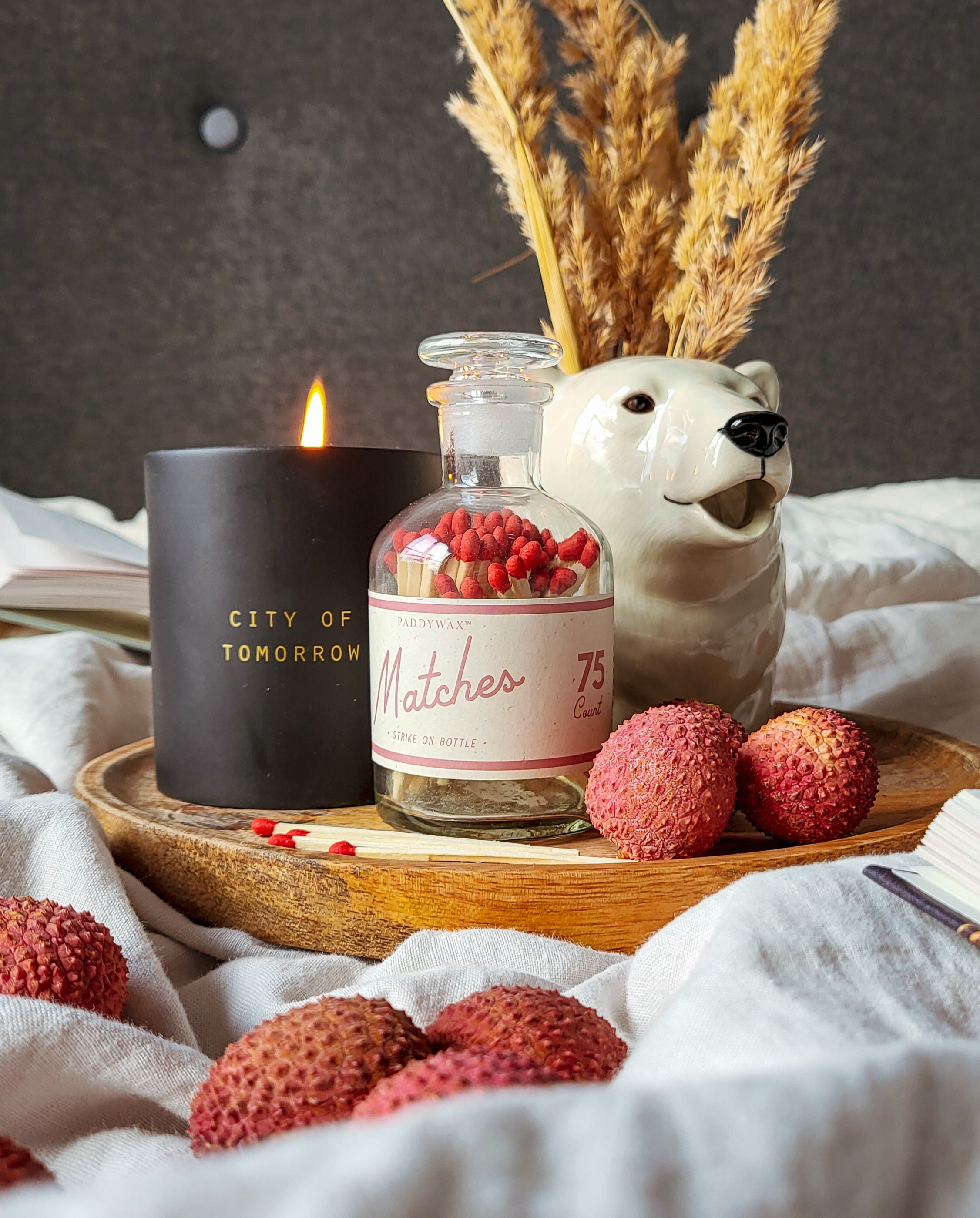 Paddywax tuletikud klaaspudelis, Matches, red, 75tk