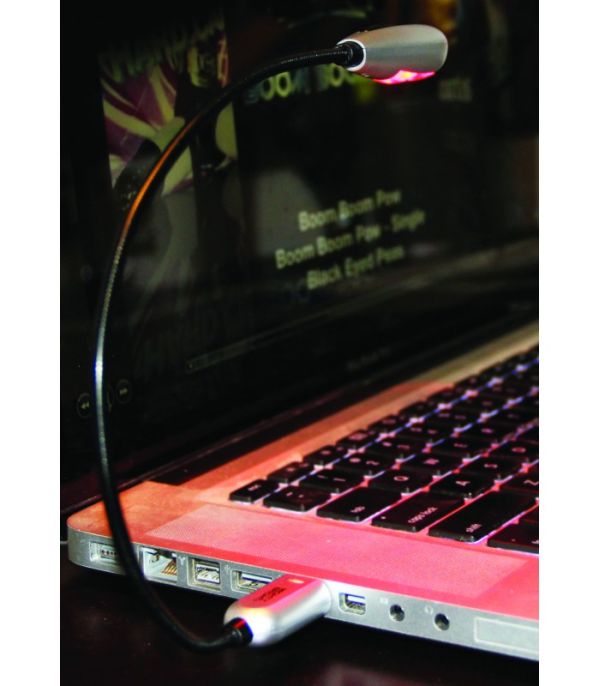 VALGUSTI SÜLEARVUTILE 2-LED USB RED LIGHT