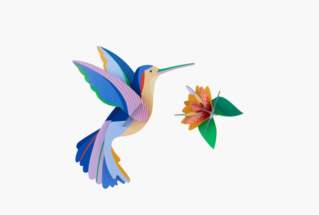 Seinakaunistused Paradise Bird, Hummingbird