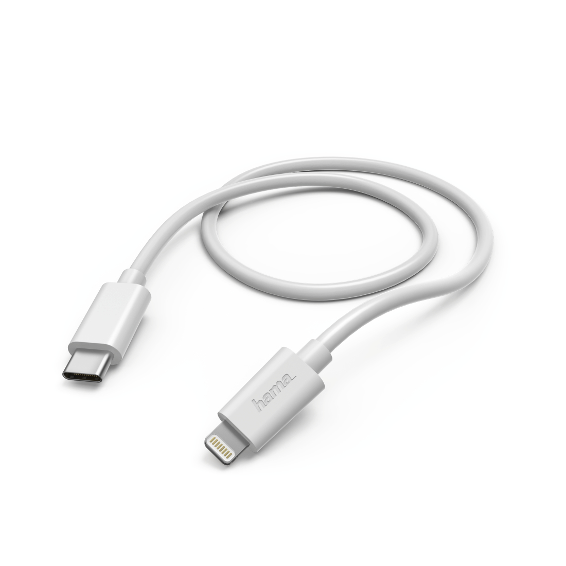 USB-kaabel USB-C -> Lightning Hama 1m valge, Power Delivery 3A, MFI - made for iPhone/iPad
