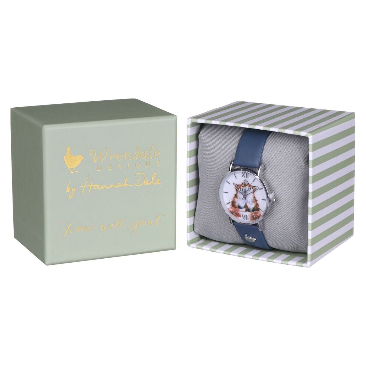 Wrendale käekell Contentment, Navy Vegan Leather Strap