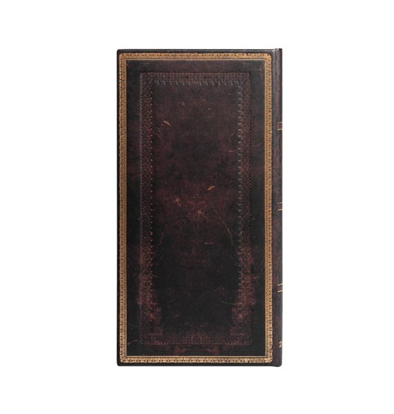 2022 Paperblanks Horizontal Slim Black Moroccan