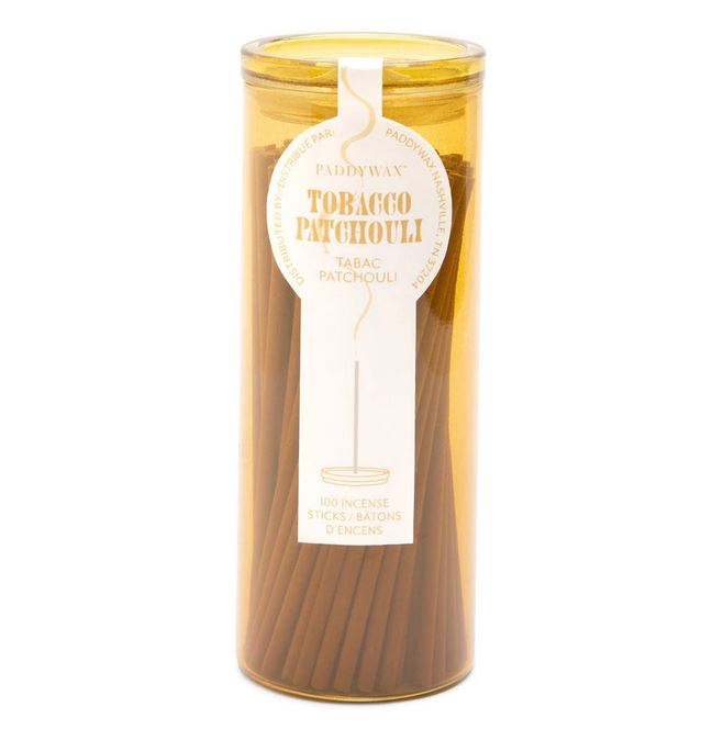 Paddywax viirukid Tobacco Patchouli, milky ochre jar, 100tk