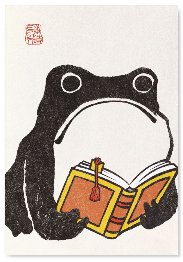 Seinapilt Book Reading Ezen Frog, 43x30cm
