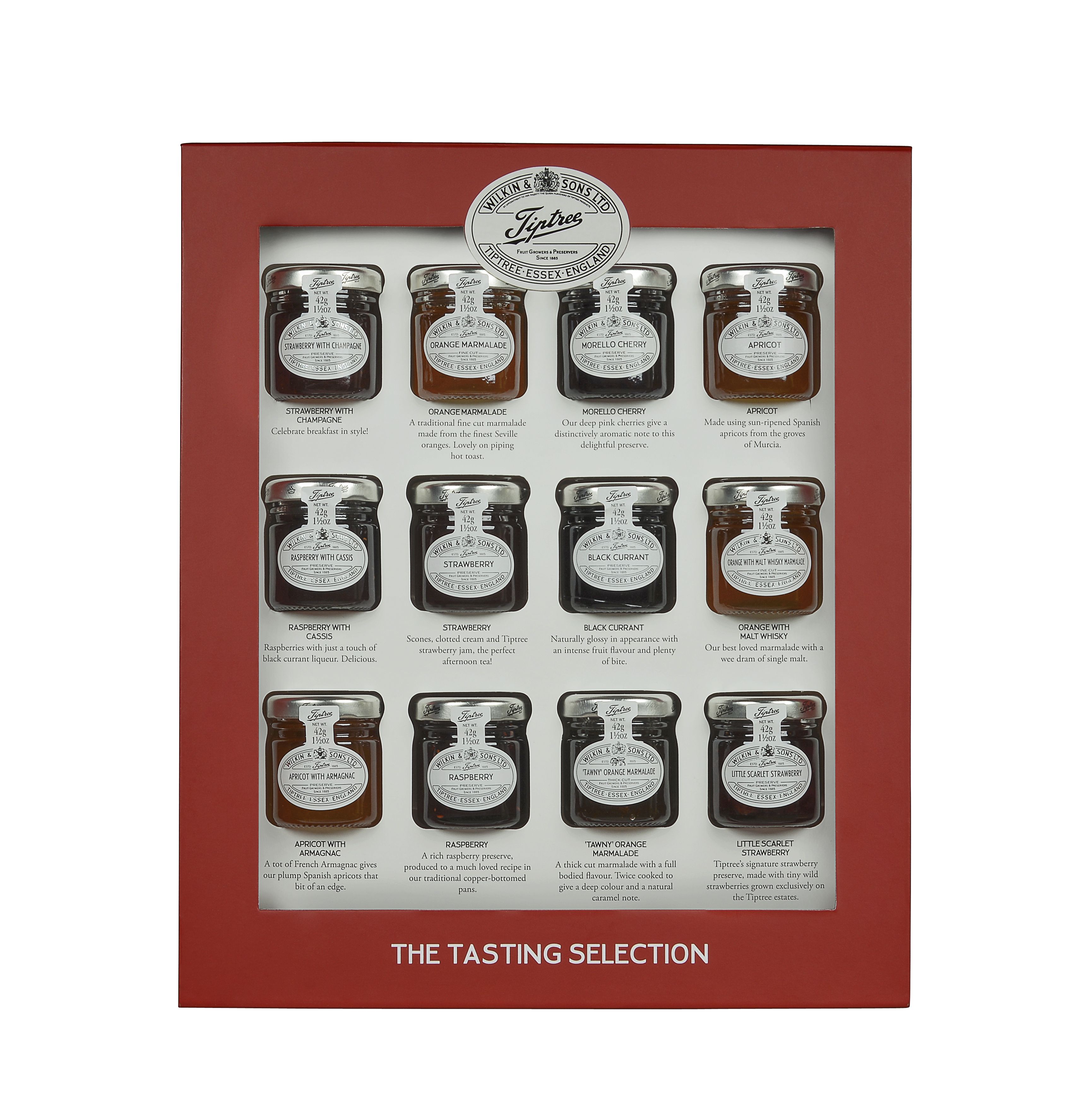 KINKEKOMPLEKT TASTING SELECTION JAMS & MARMALADES,12X42G