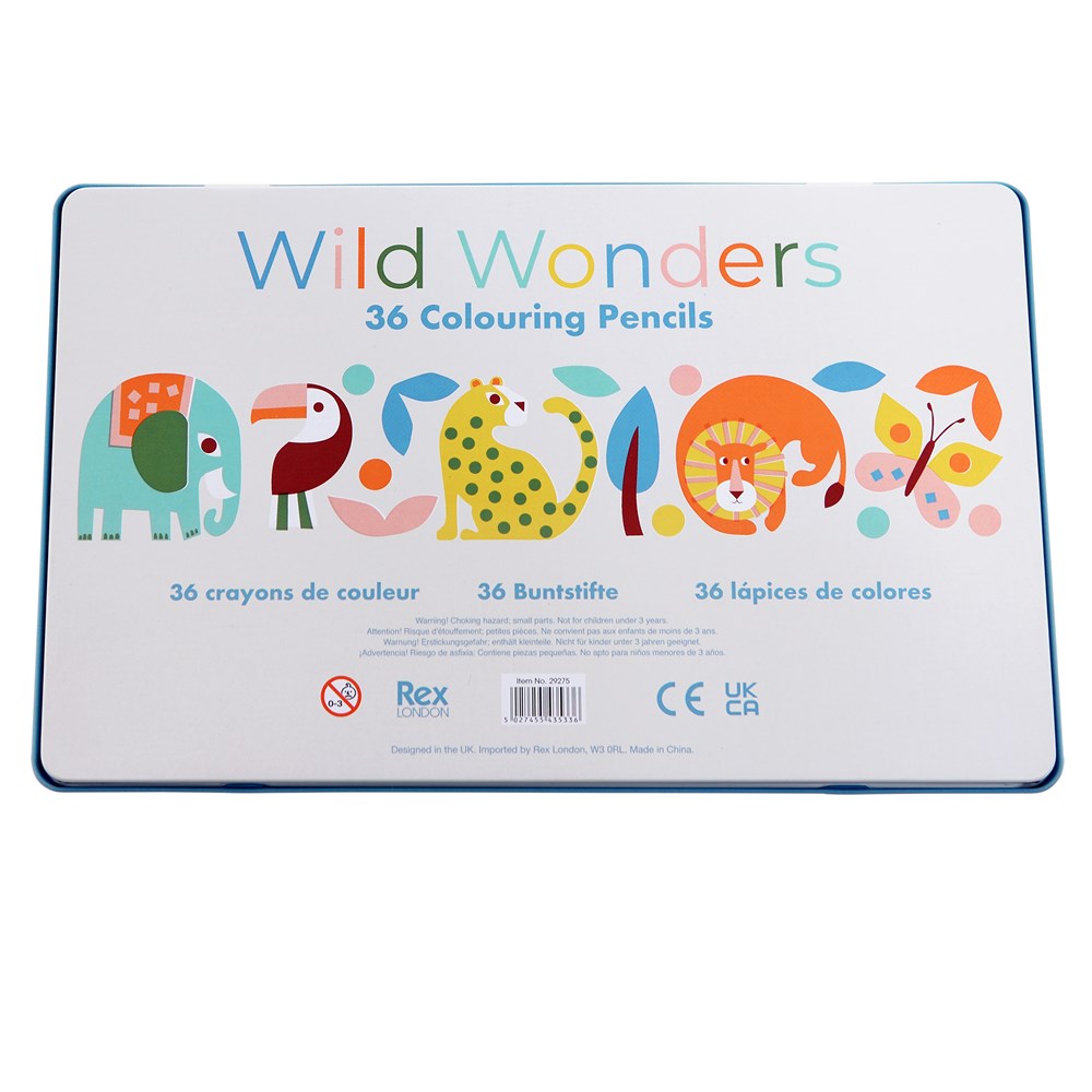 VÄRVIPLIIATSID PLEKK-KARBIS WILD WONDERS, 36 VÄRVI