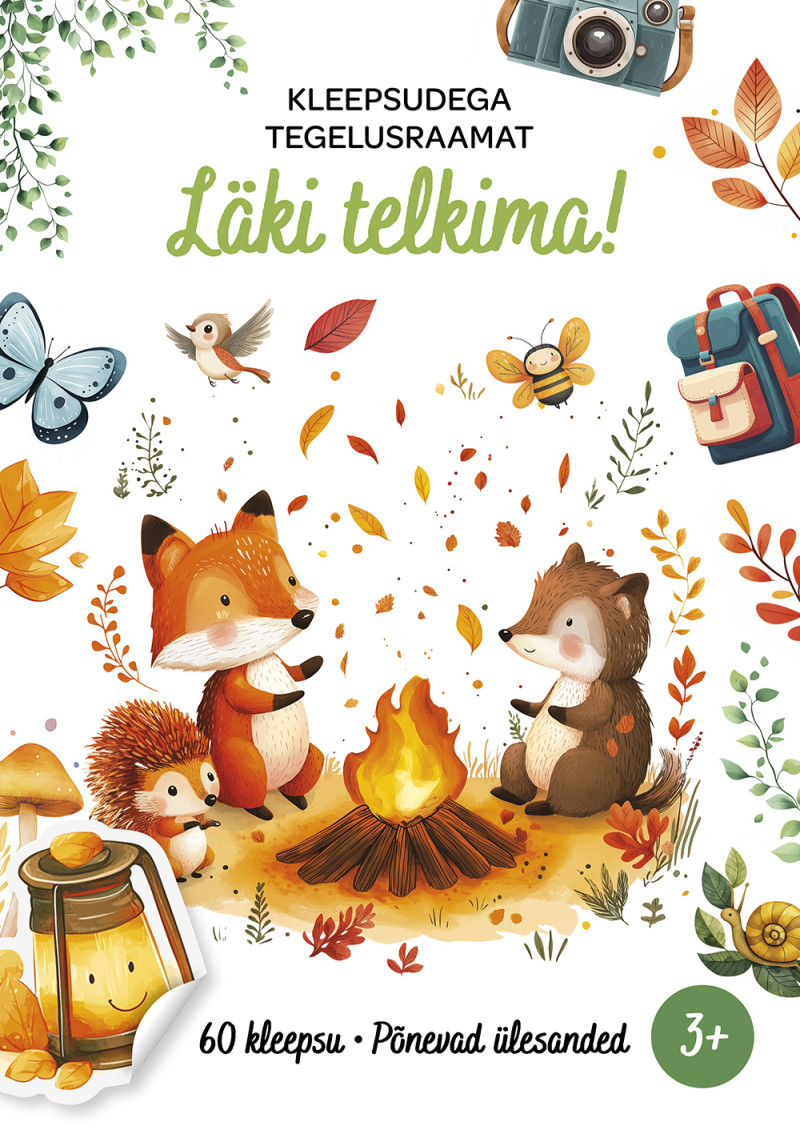 Kleepsudega tegelusraamat. Läki telkima!