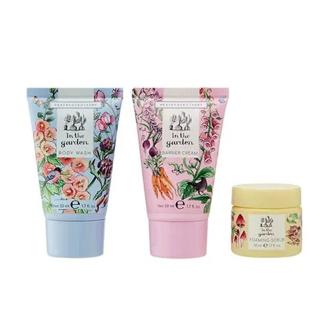 In The Garden kinkekomplekt Soothe & scrub Hut, 3-osaline