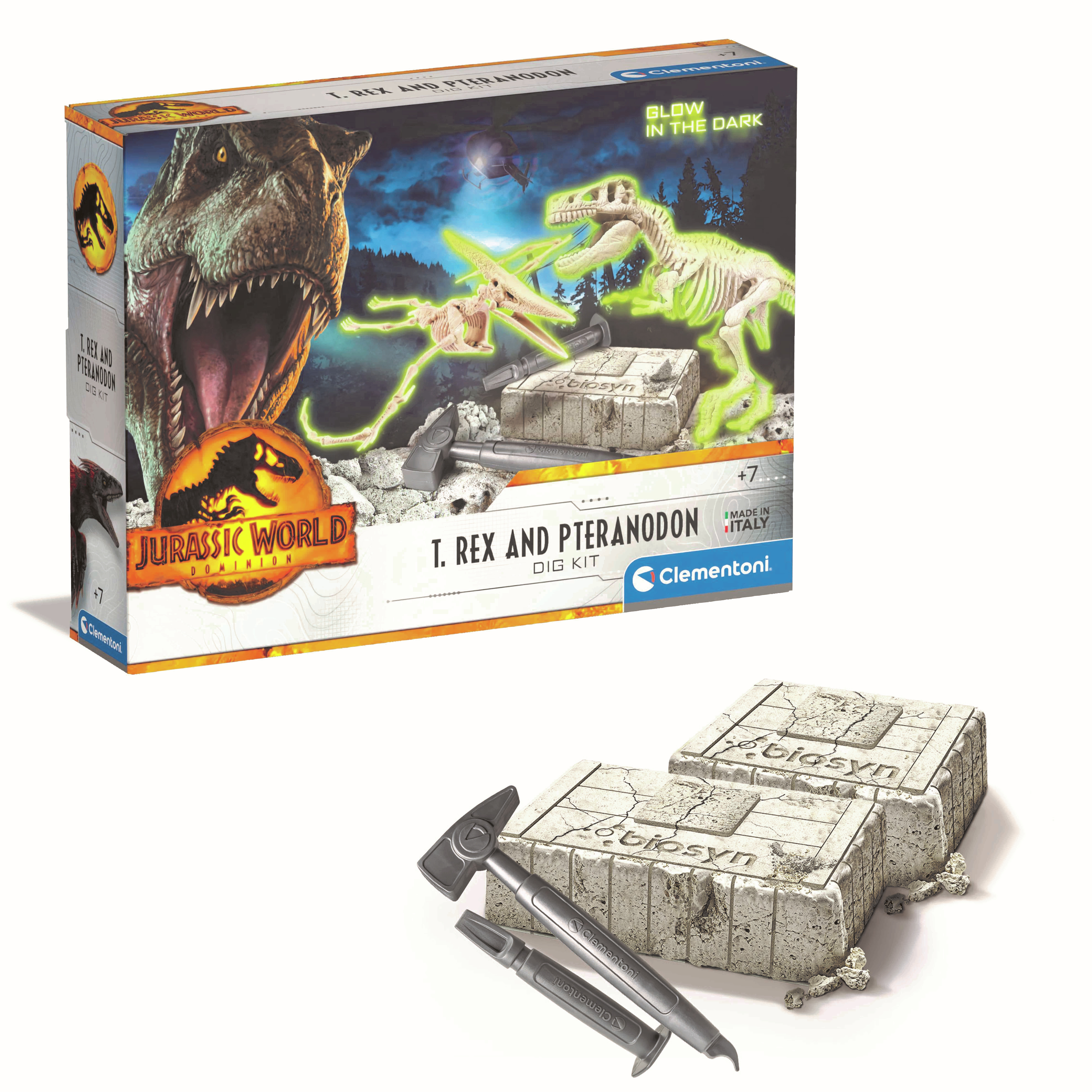 Väljakaevamise komplekt Jurassic World Dino T-rex+ Pteranodont
