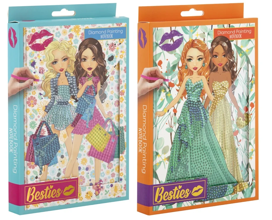 Teemantmaaliga märkmik Besties assortii