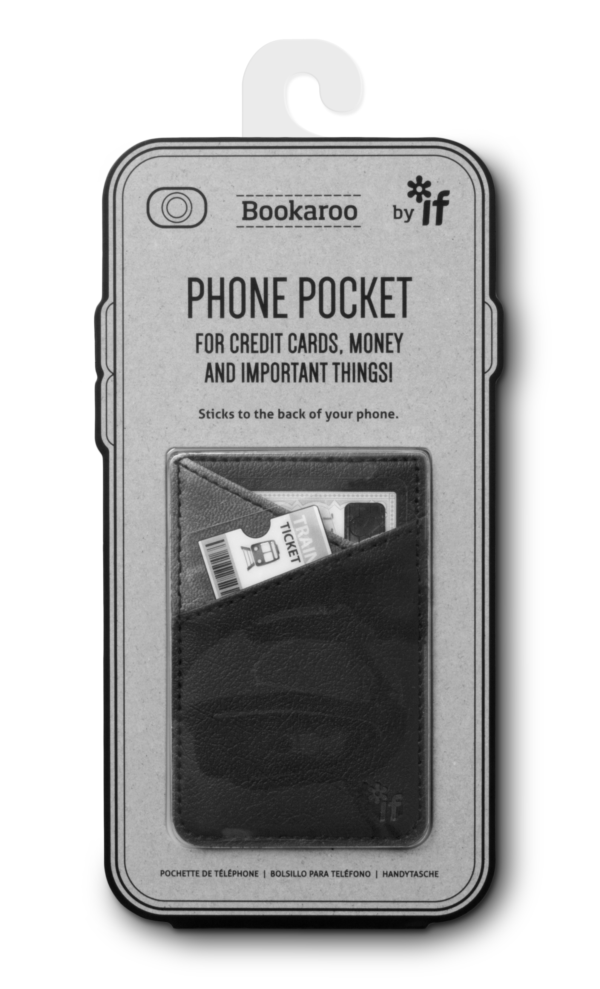 NUTITELEFONI KAARDITASKU BOOKAROO, BLACK