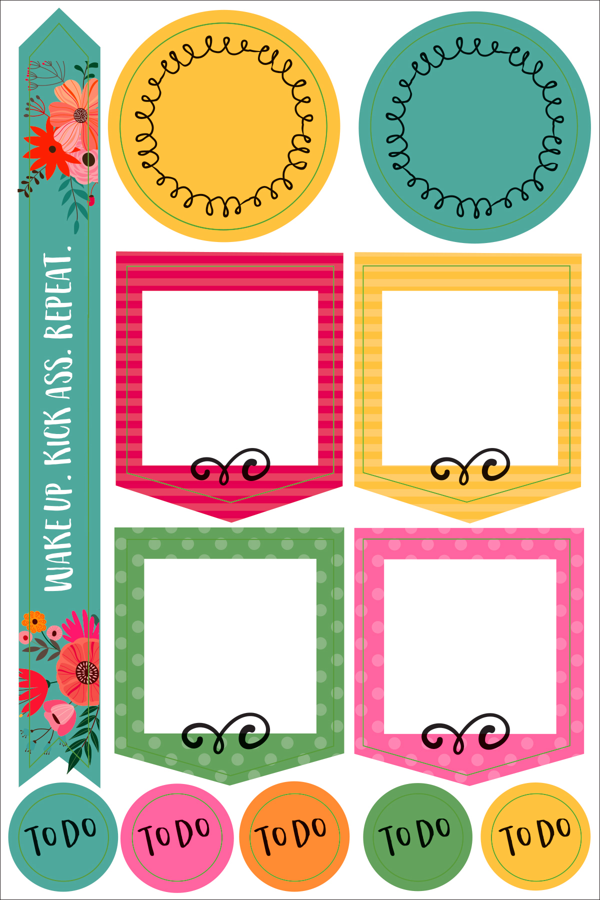 MÄRKMIKU KLEEPSUD BORDERS & FRAMES, 12 LEHTE