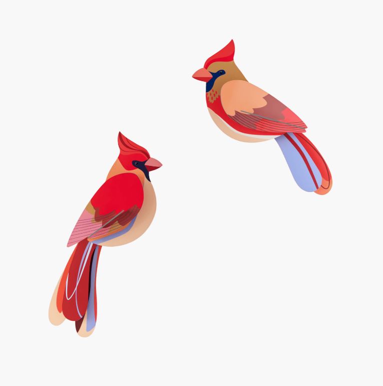 Seinakaunistus Garden Bird, Cardinals