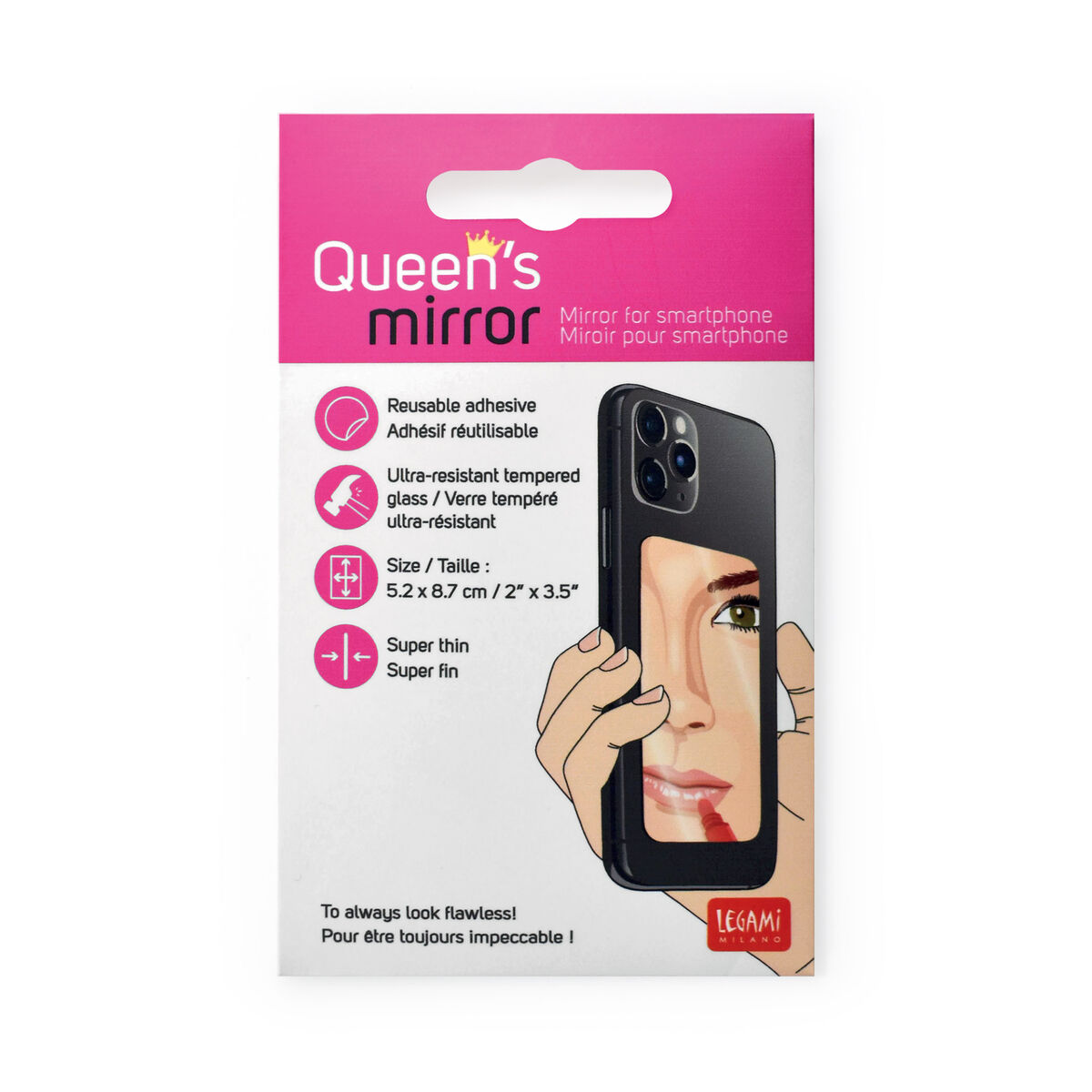 NUTITELEFONI PEEGEL QUEENS MIRROR, 5,2 X 8,7CM