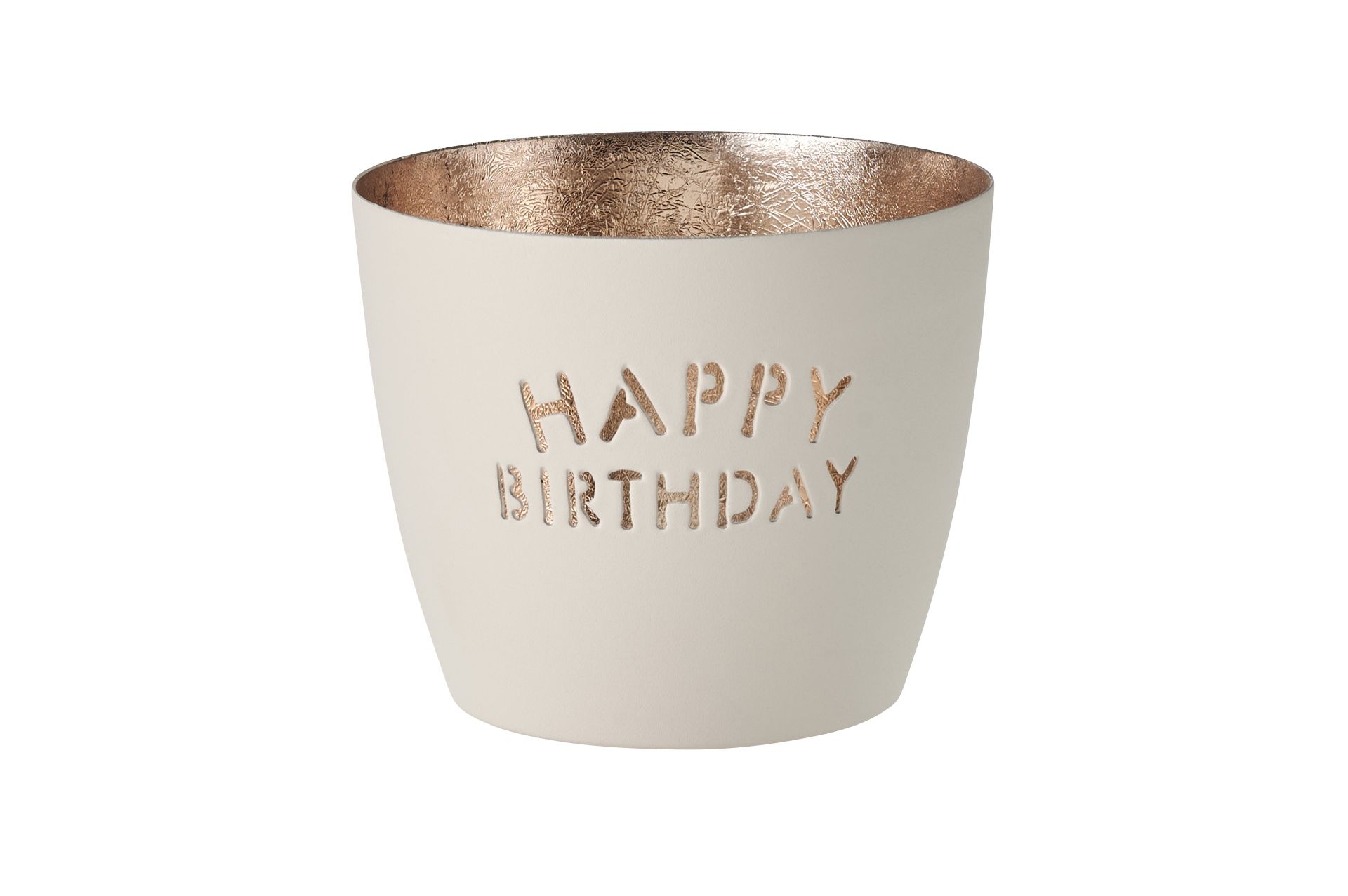 Küünlaalus Happy Birthday, White/Gold, 8,5cm
