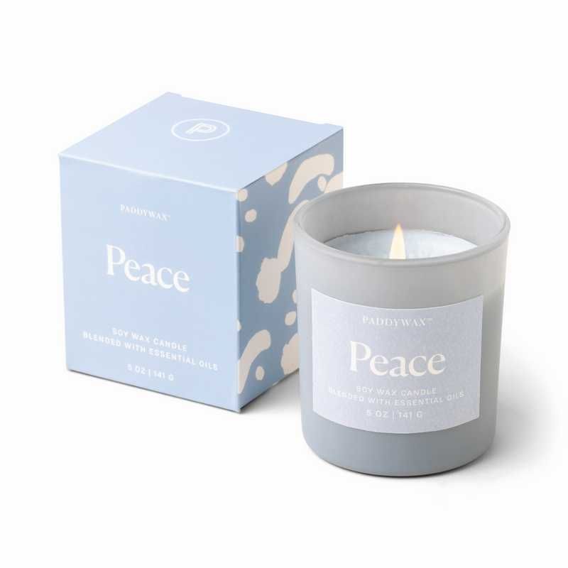 Paddywax Wellness lõhnaküünal, Peace, Stone blue,141g