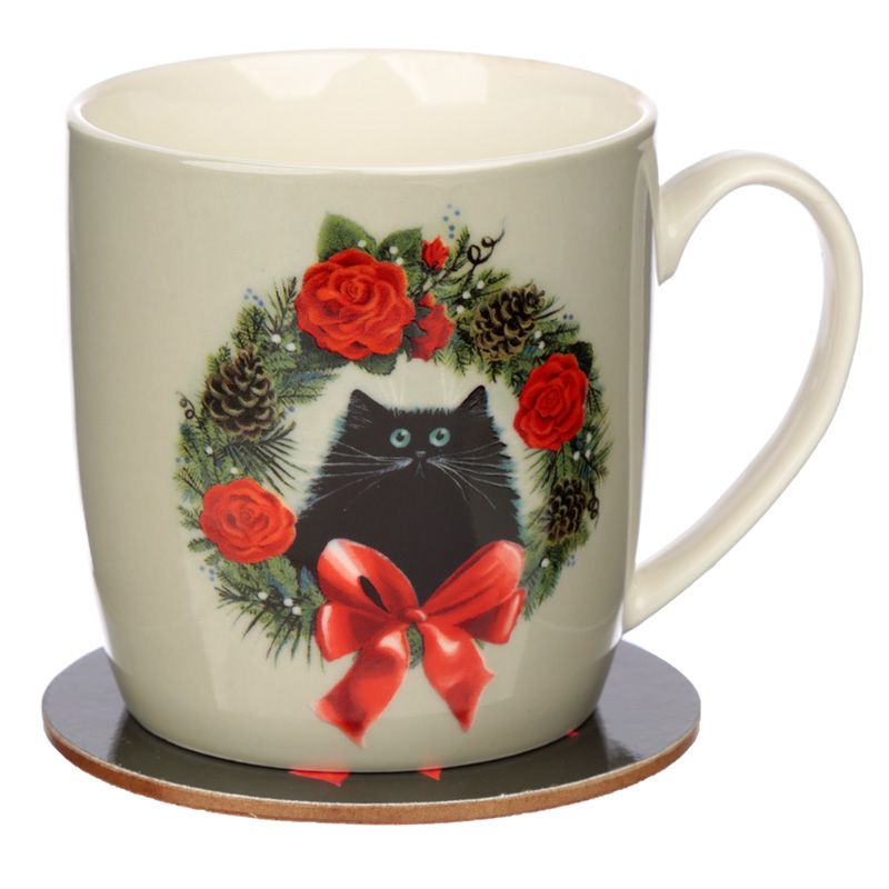 Kruus Kim Haskins, Christmas Wreath Cat (300ml) +klaasialus