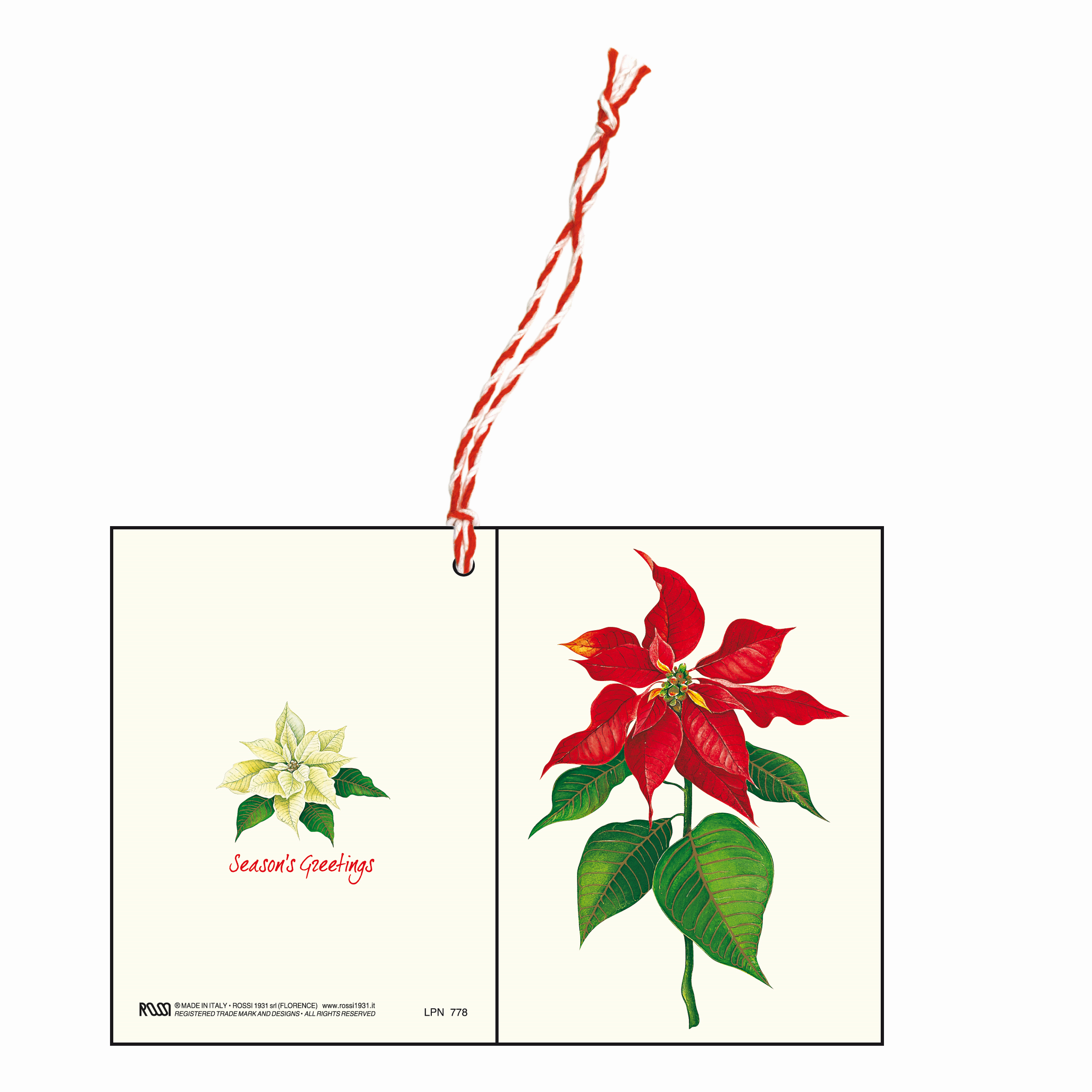 Kingituste sedelid Christmas Poinsettia, 6tk