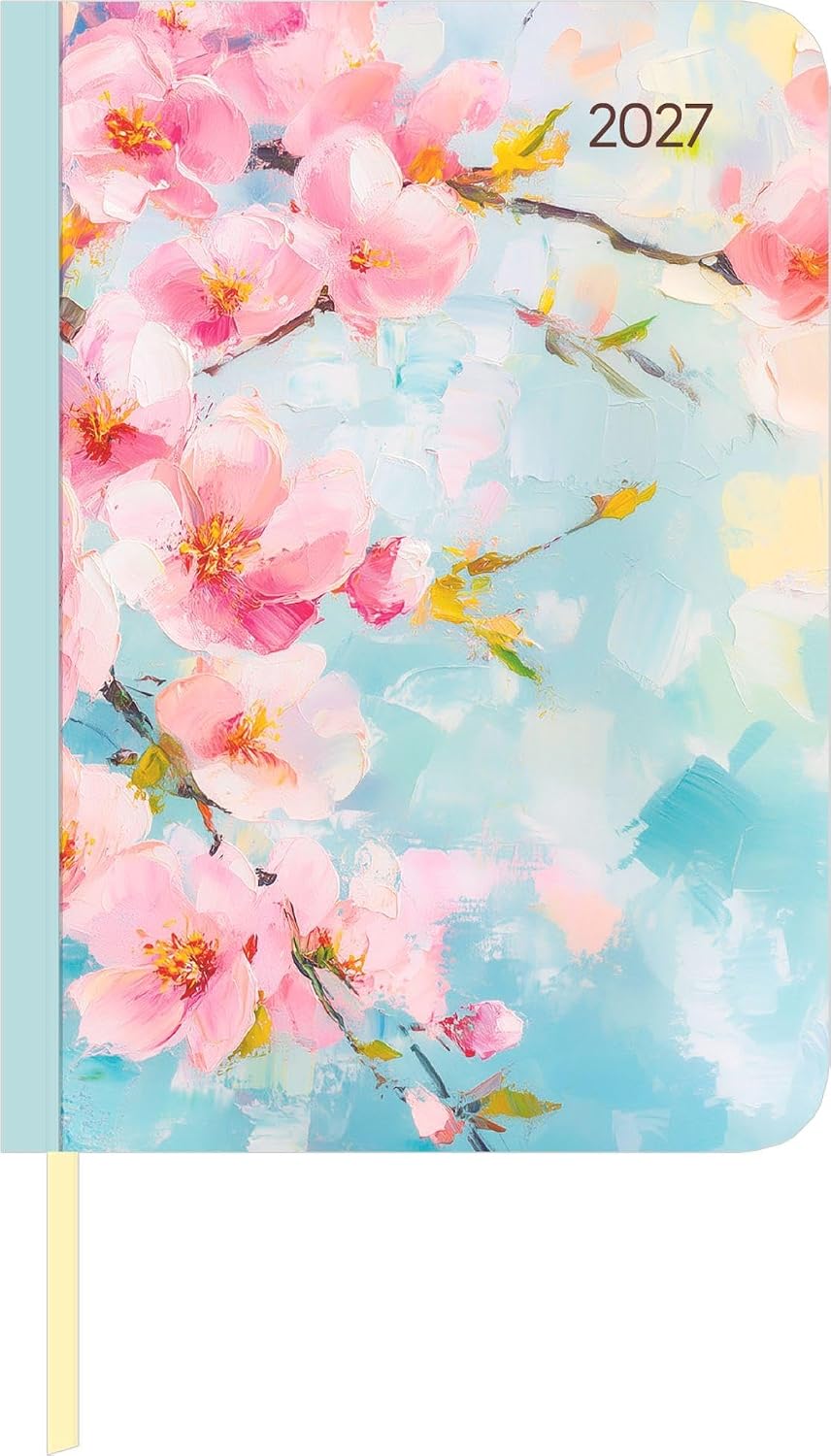 2027 kalendermärkmik Lady, Blossoms, A6