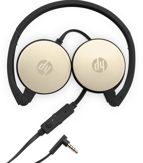 KÕRVAKLAPID+MIKROFON HP H2800 HEADSET GOLD/BLACK,4-PIN, KOKKUKLAPITAV,