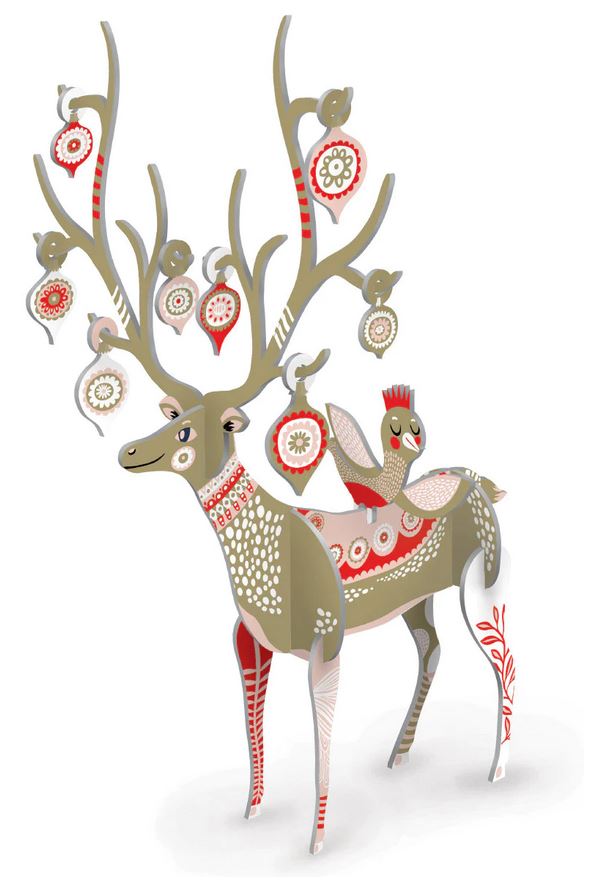 Jõulukaunistus Pop & Slot: Golden Folksy Reindeer