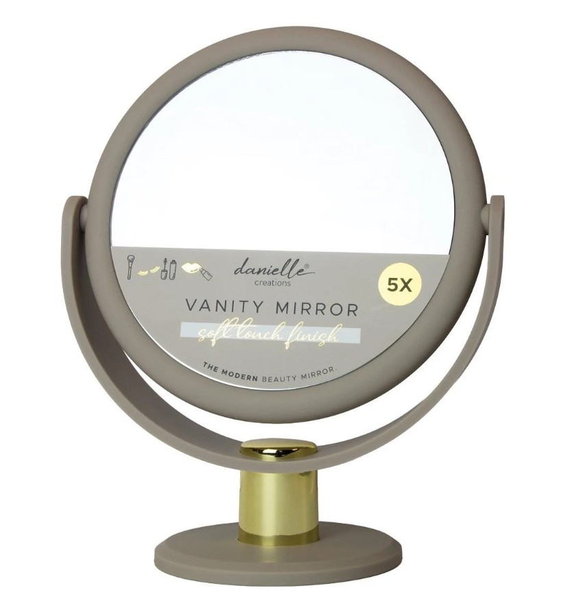 Danielle meigipeegel Taupe Round Vanity Mirror