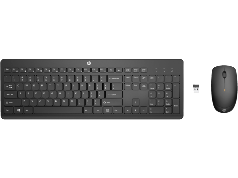 Klaviatuur+hiir HP 235 Wireless Mouse and Keyboard Combo Black/must juhtmevaba 2.4GHz, Estonian